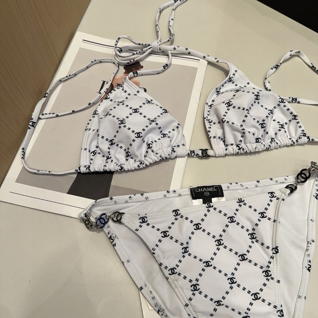 [TOP] CHANEL Bikini Swimsuit - White - 711 Luxury