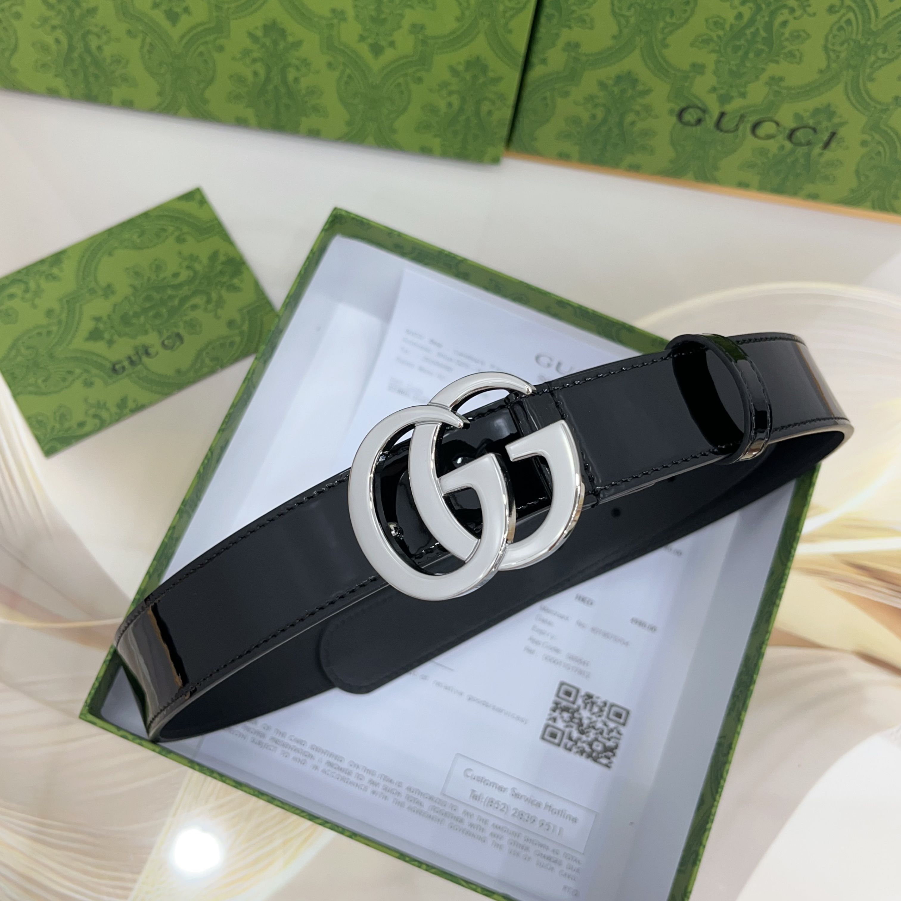 [TOP] GUCCI  Belt 3 cm - Black - 711 Luxury