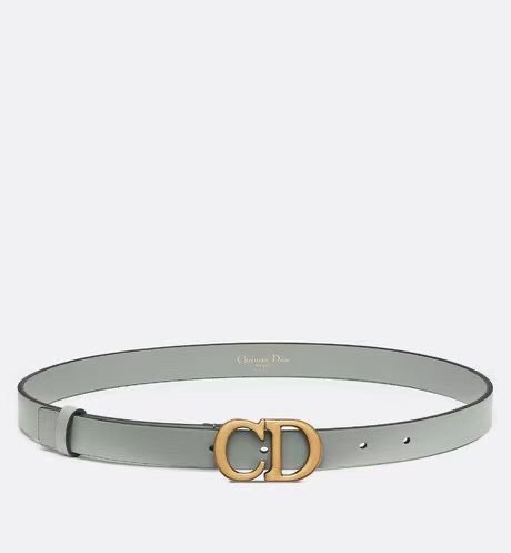 [TOP] Christian Dior Belt Cowhide 20mm - Gray - 711 Luxury