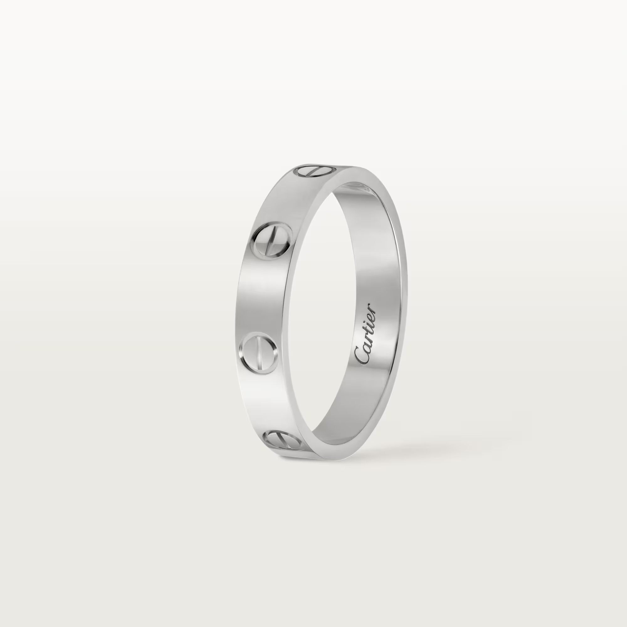 Carty Love Petite Lock Ring, White Gold, Small Model