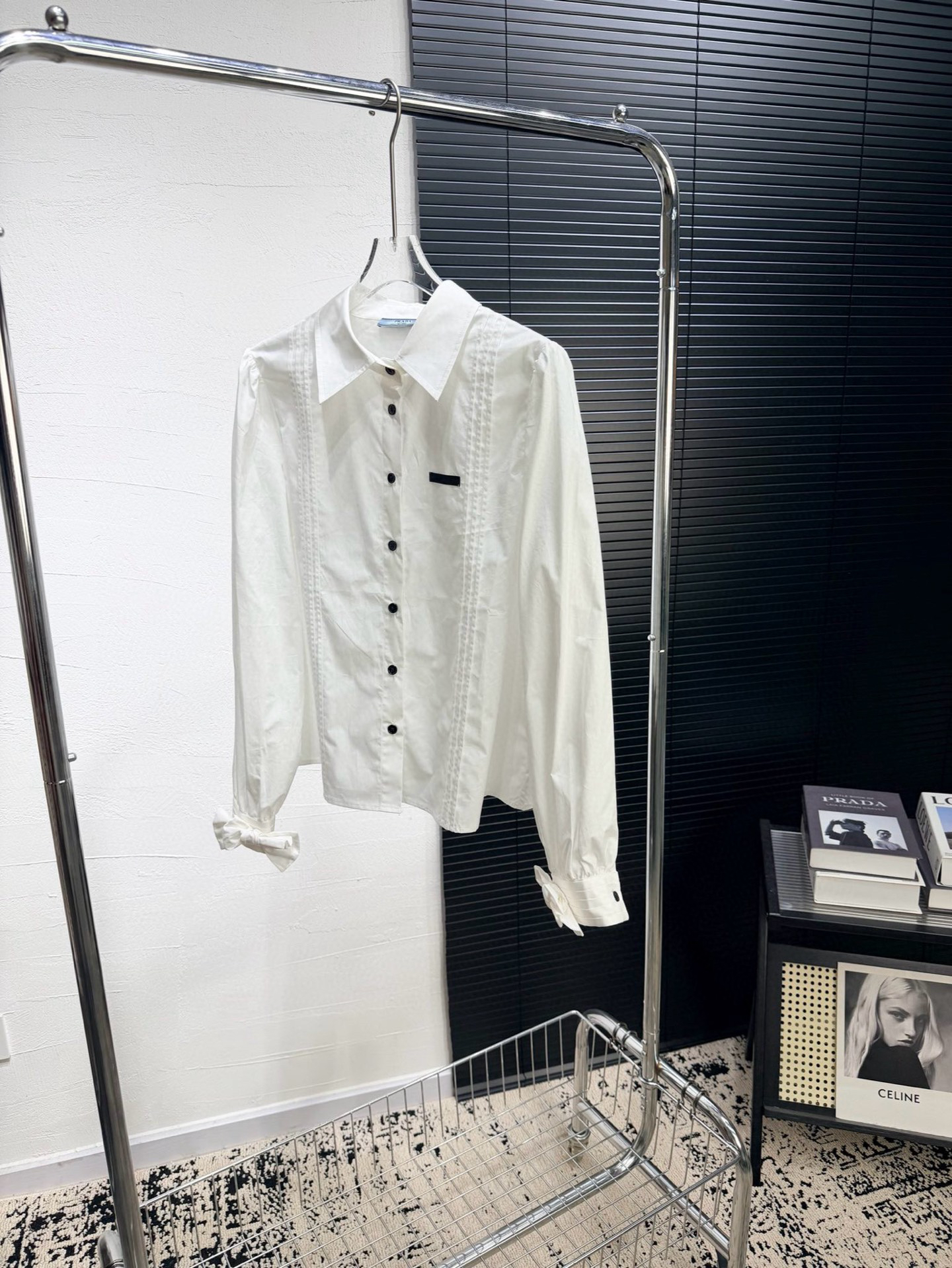 [TOP] PRADA Long-Sleeve Shirt - White