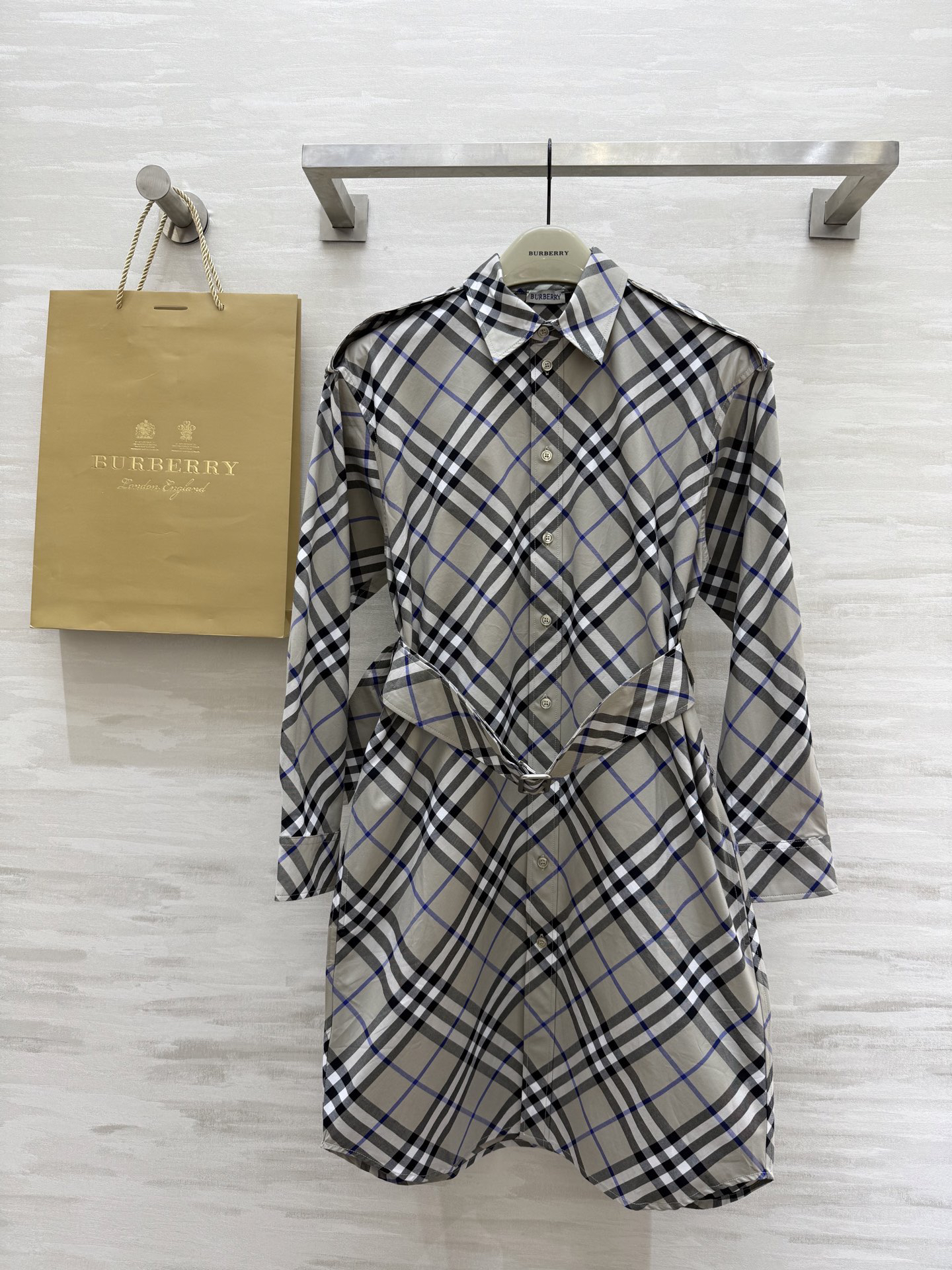 [TOP] BURBERRY Trench Dress - Gray - 711 Luxury
