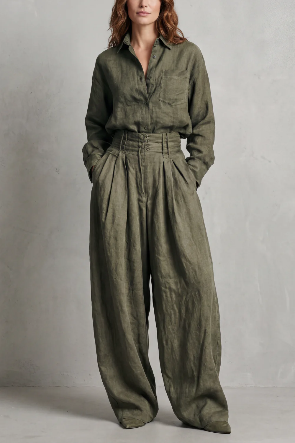 Savrielle – Relaxed neutral tailoring – Two-piece set