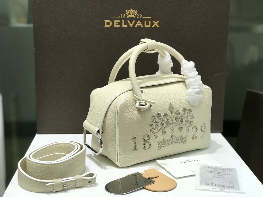 [TOP] Delvaux Cool Box Bag 22cm - White - 711 Luxury