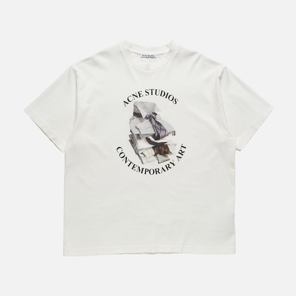 Acne Studios Printed T-Shirt Casual Fit White #385572