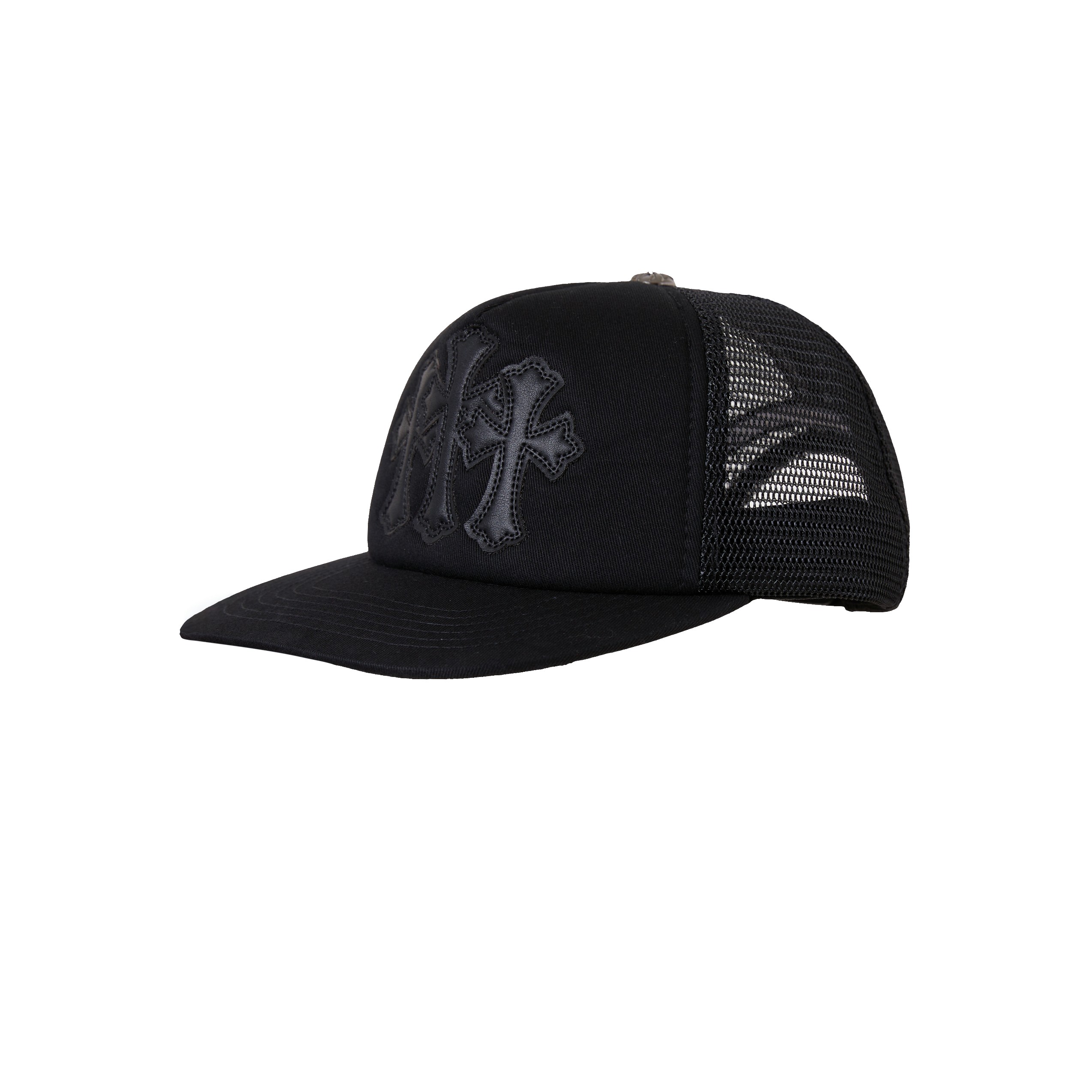 Chrome Hearts Hat Chrome Hearts Patchwork Leather Three-flowered Hat | Nigo Office