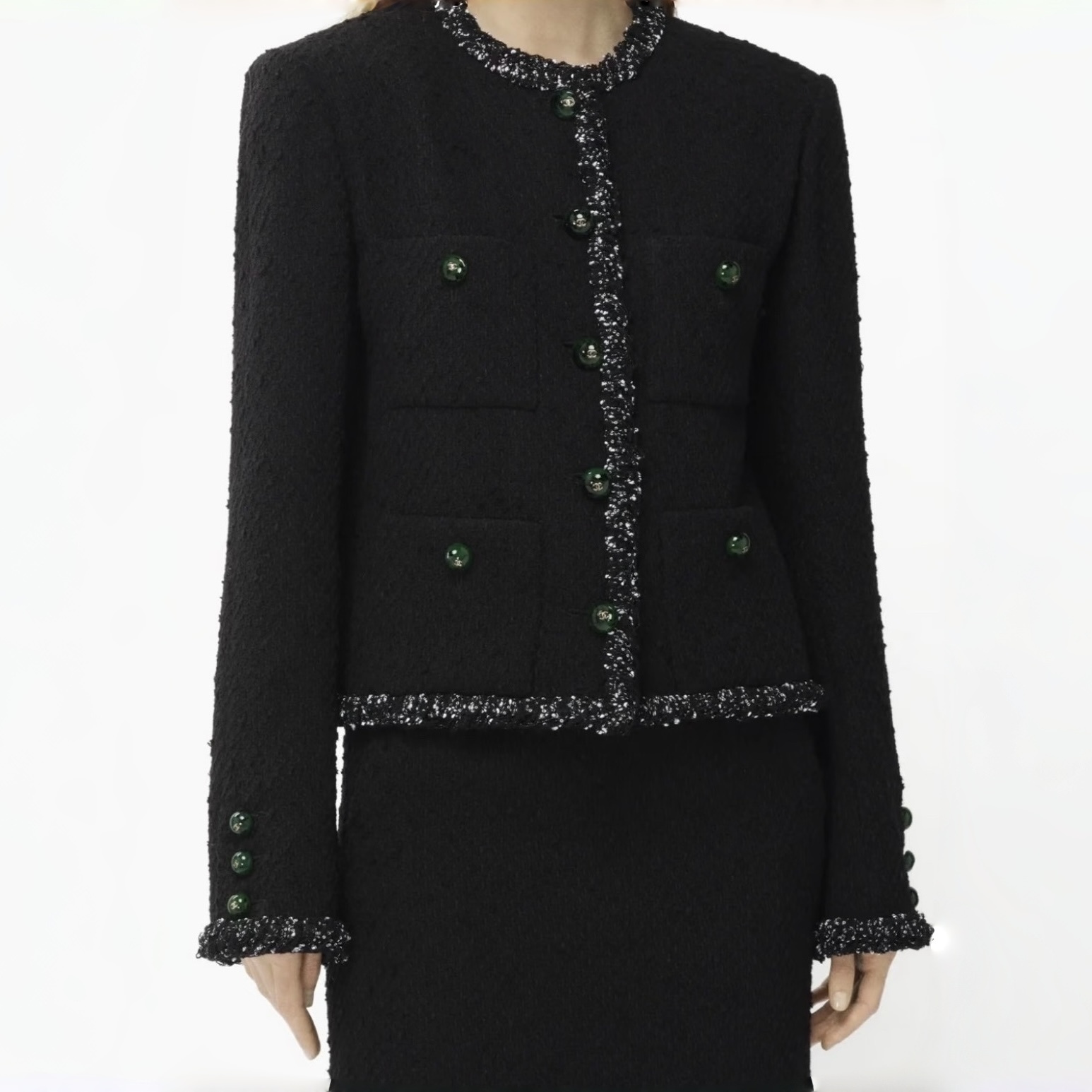 Chanel black Clothing Chanel Black Tweed Jacket #389746 | Nigo Office