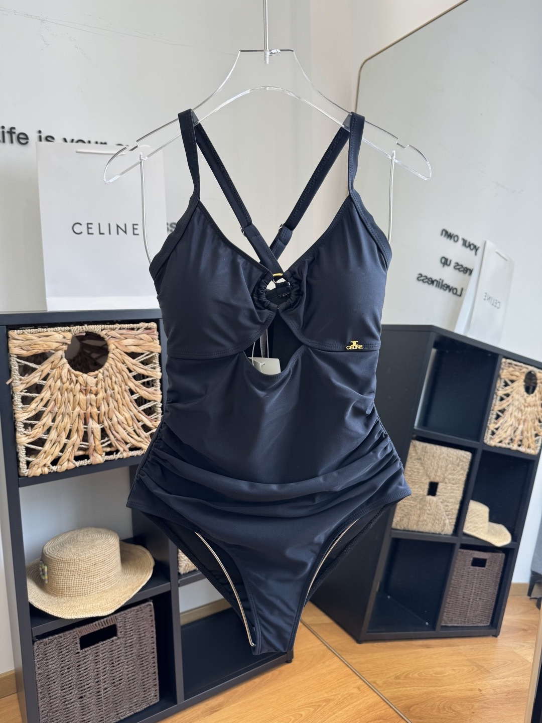 [TOP] CELINE One-Piece Swimsuit - Black - 711 Luxury