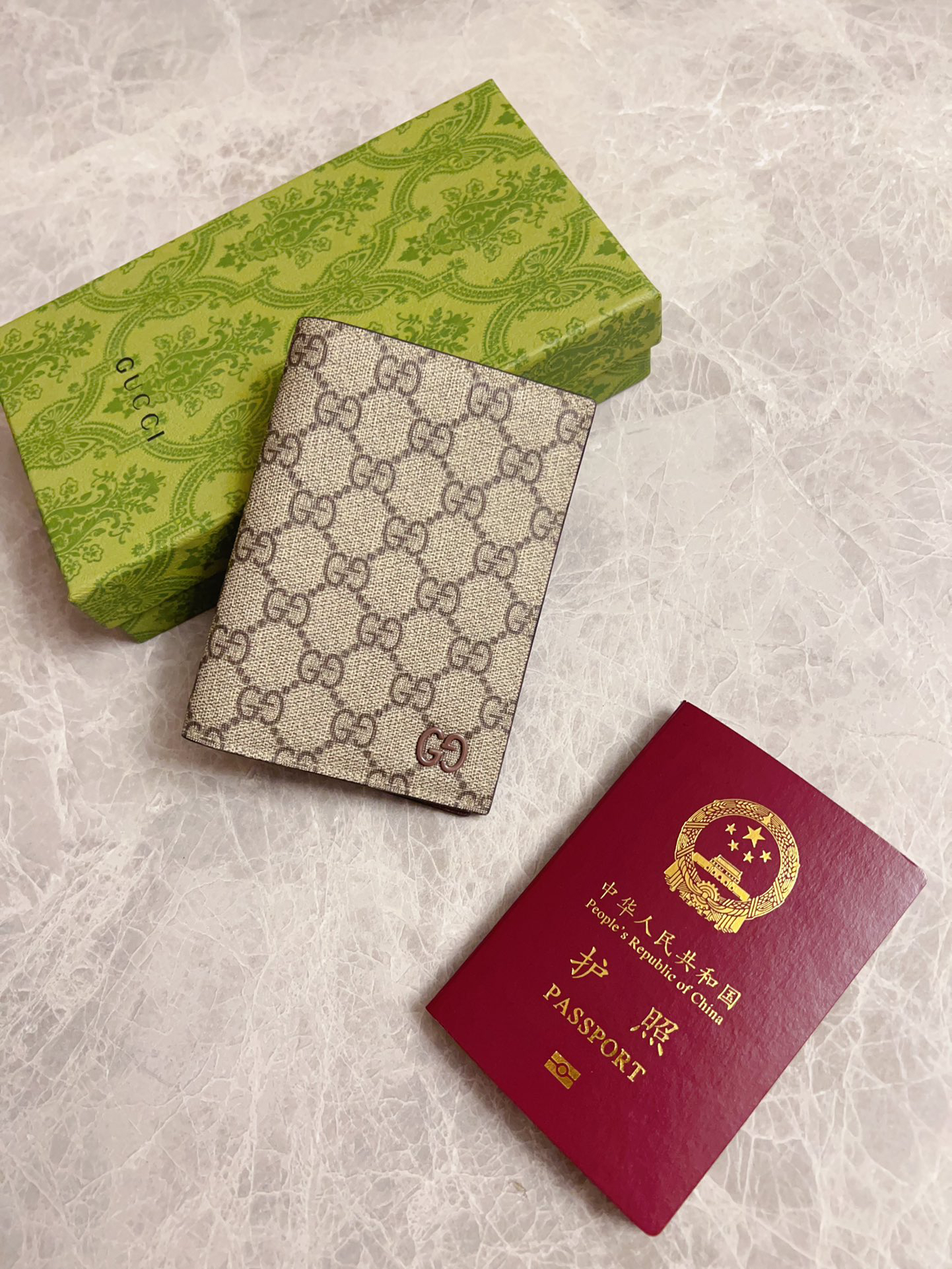 [TOP] GUCCI Passport Holder 13.5x 9.5cm - Brown - 711 Luxury