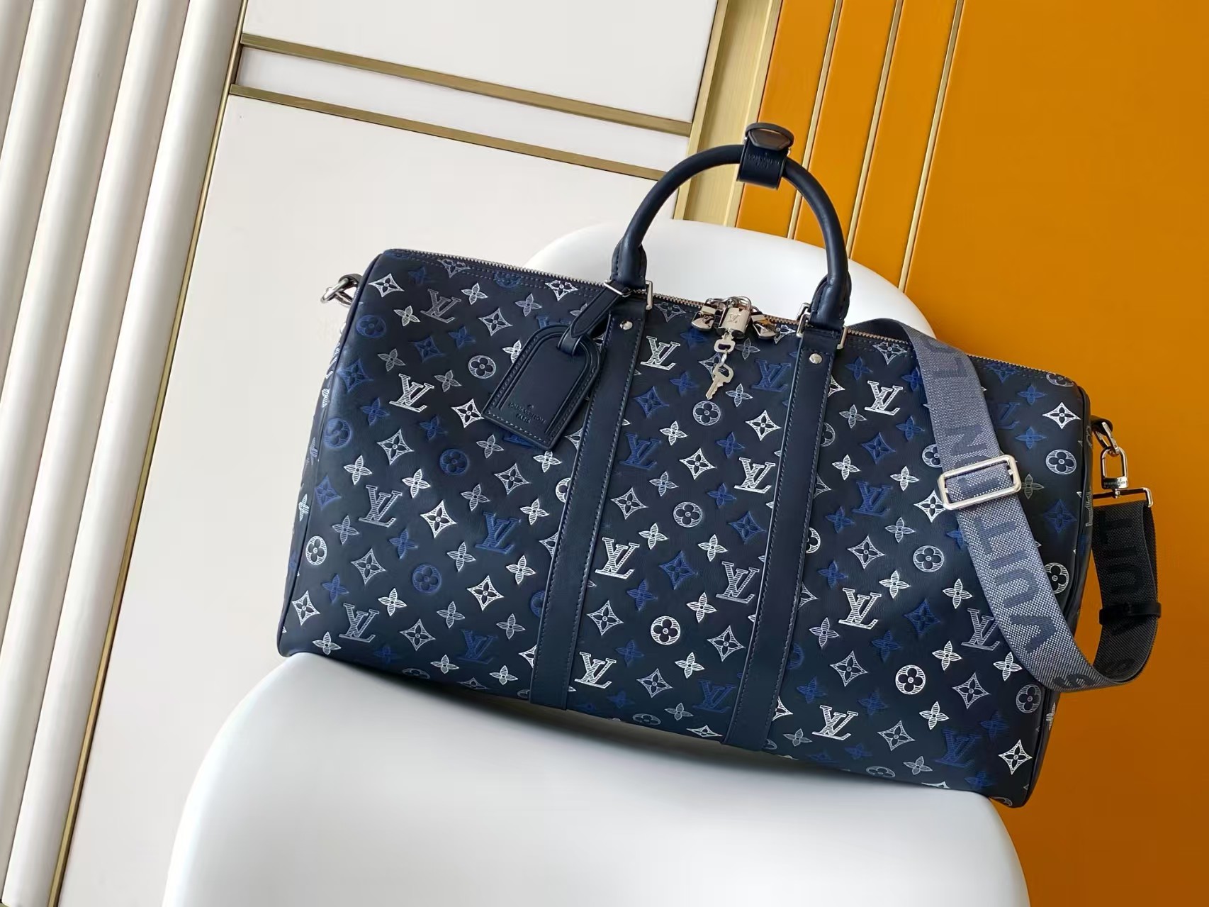 [TOP] Louis Vuitton LV Keepall Bandoulière 50 Bag 50x29x23cm - Blue - 711 Luxury