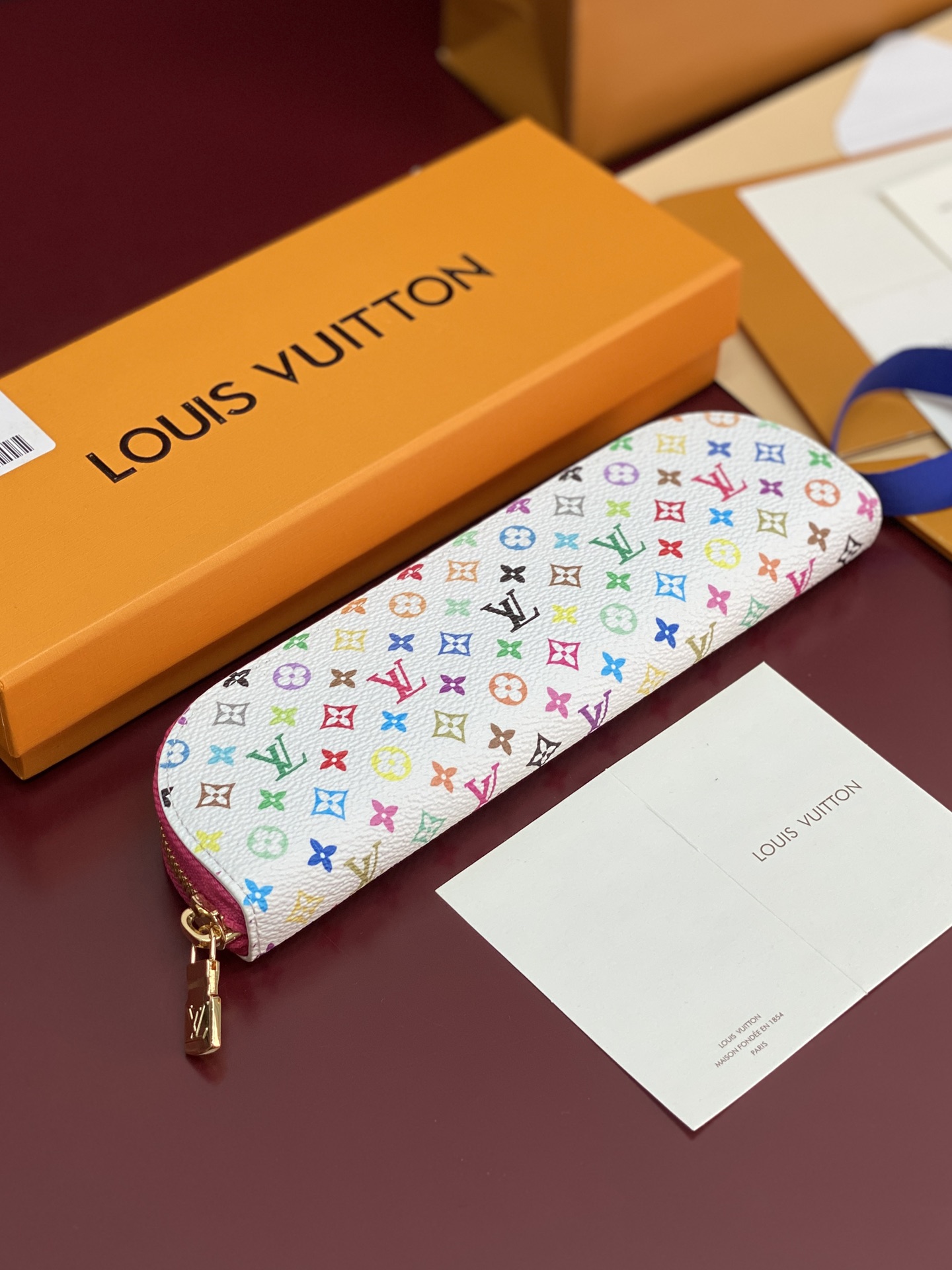 [TOP] Louis Vuitton LV x TM POCHETTE Charlotte Pencil Case 20x7x2cm - White