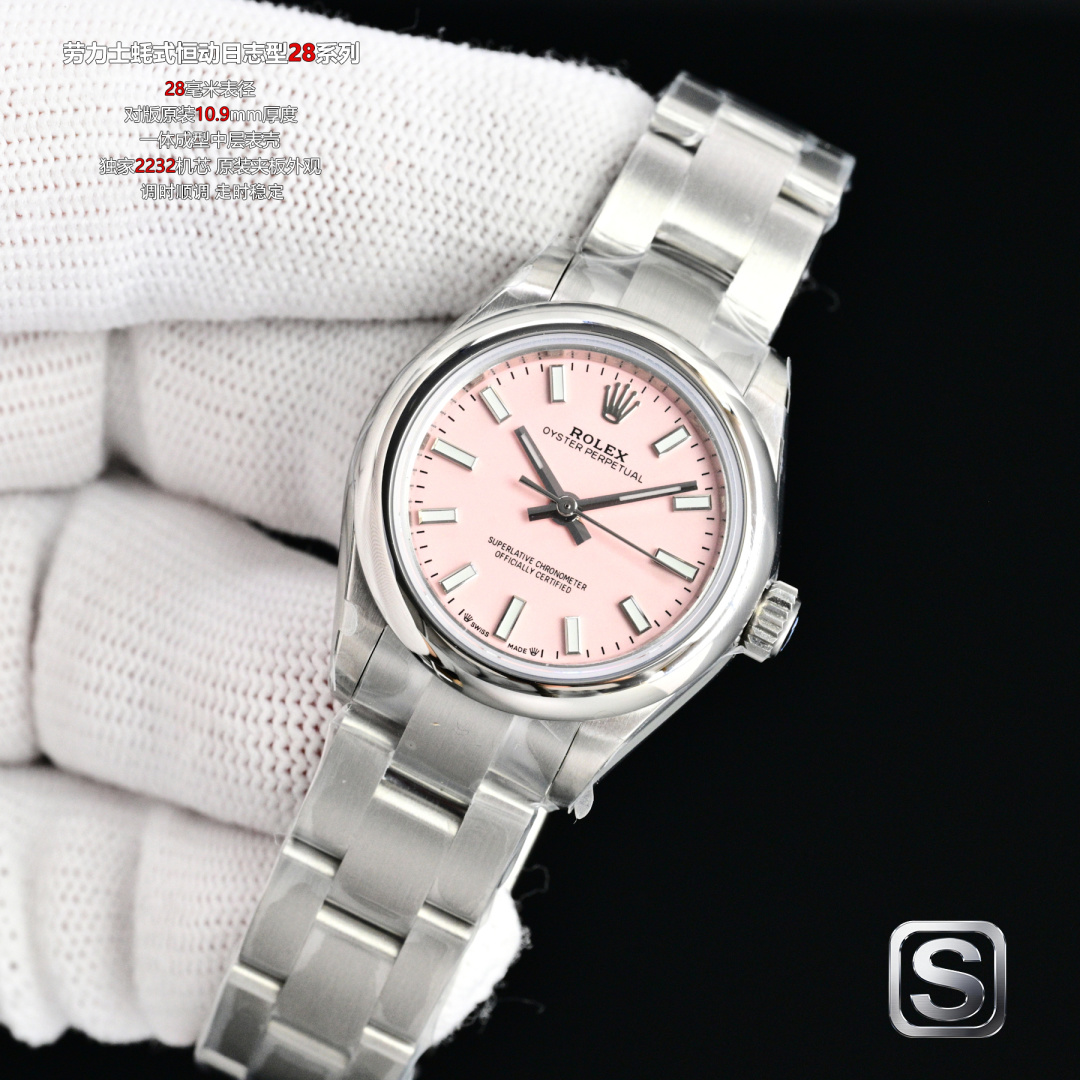 [TOP] ROLEX Watch 28mm - Pink