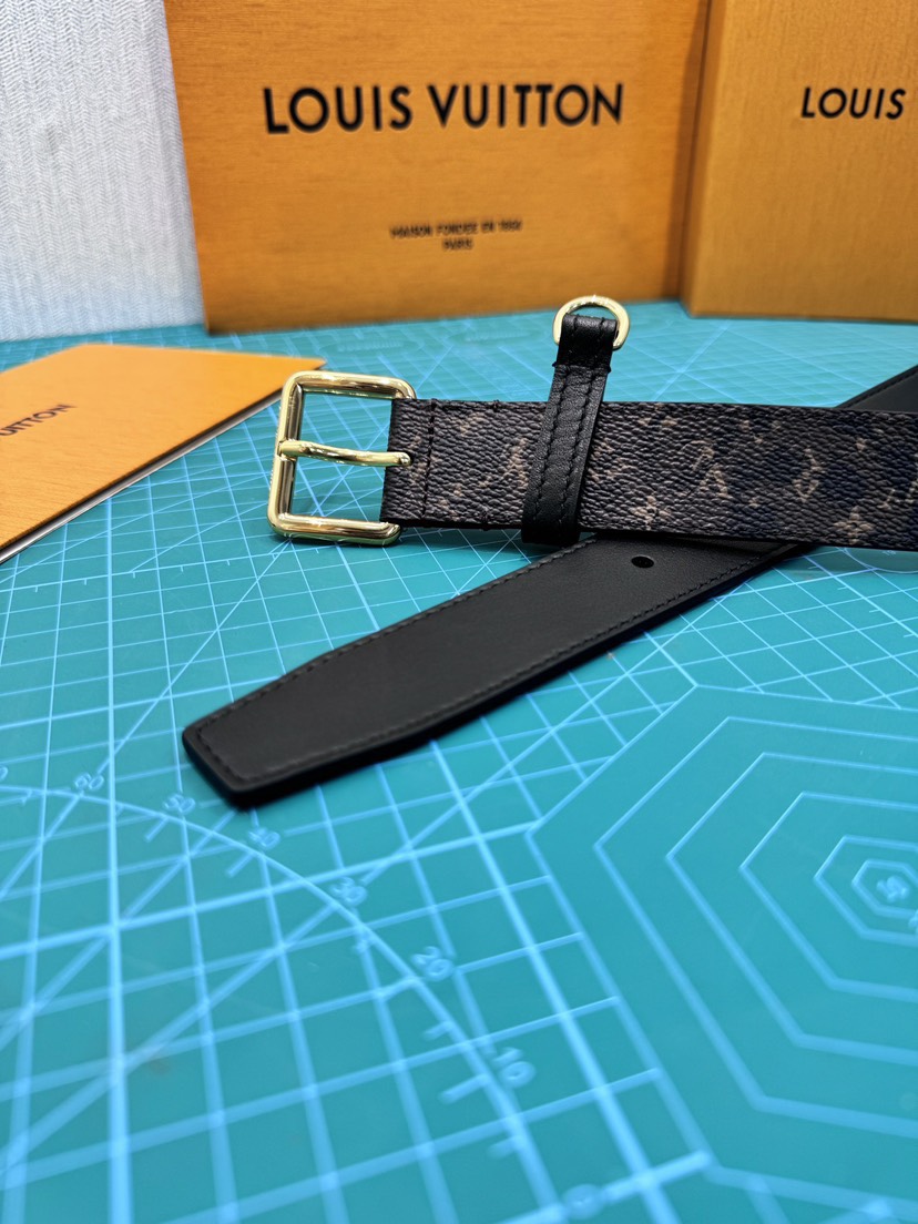 [TOP] Louis Vuitton LV Belt 3 cm - Brown - 711 Luxury