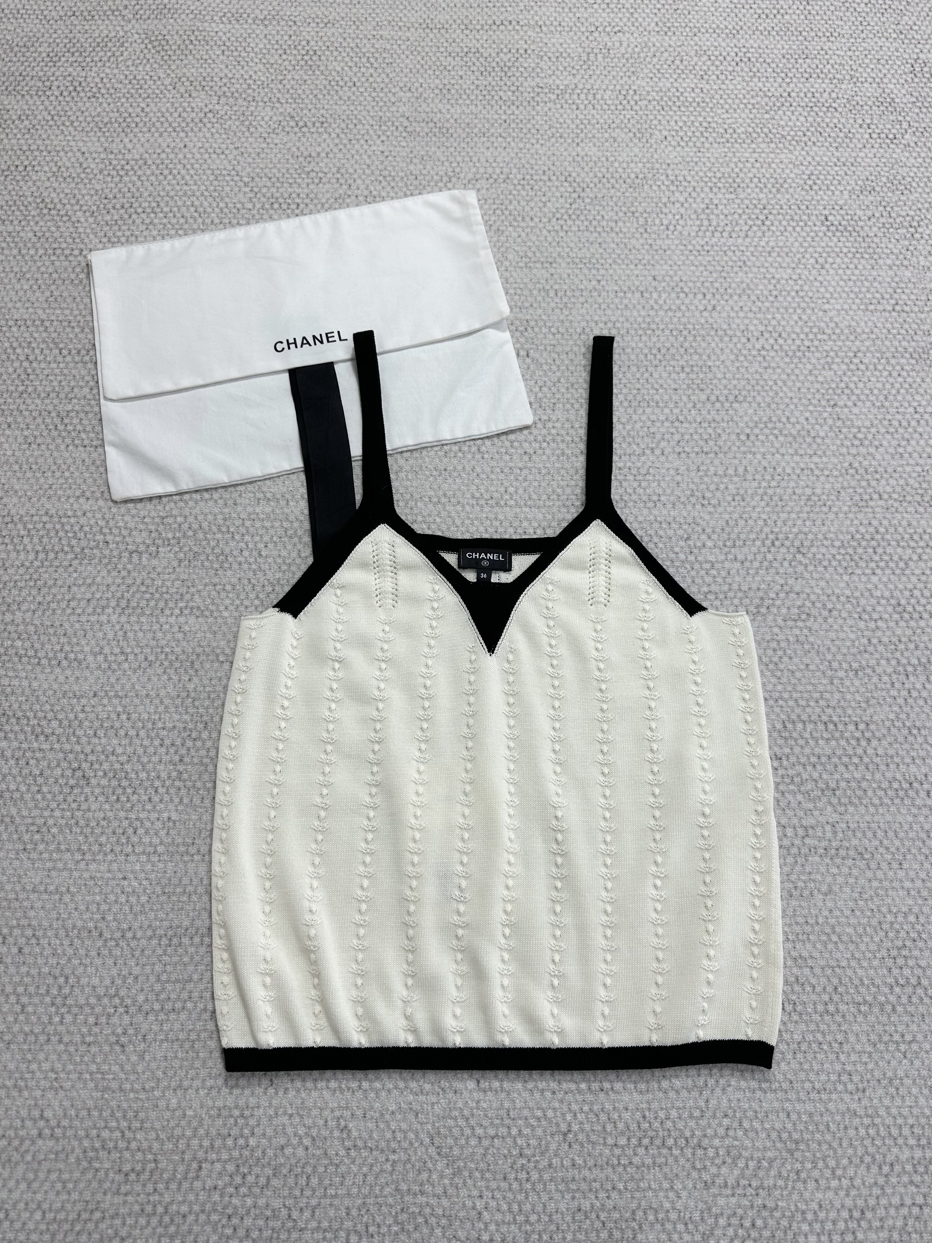 Chanel Clothing Chanel Top-Quality Version Pointy Knitted Camisole Vest #378812 View 2 | Nigo Office