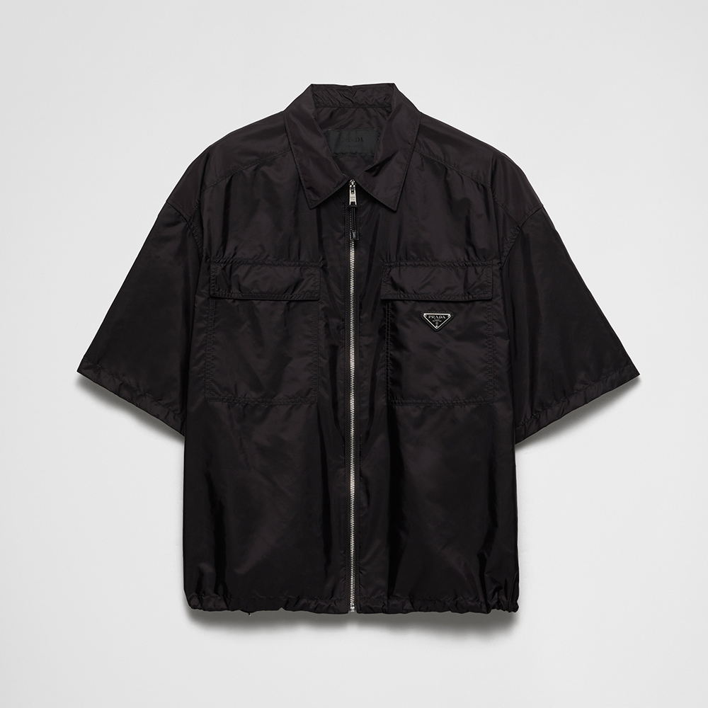 PRADA Black Short-sleeve Light Re-nylon Shirt #382086