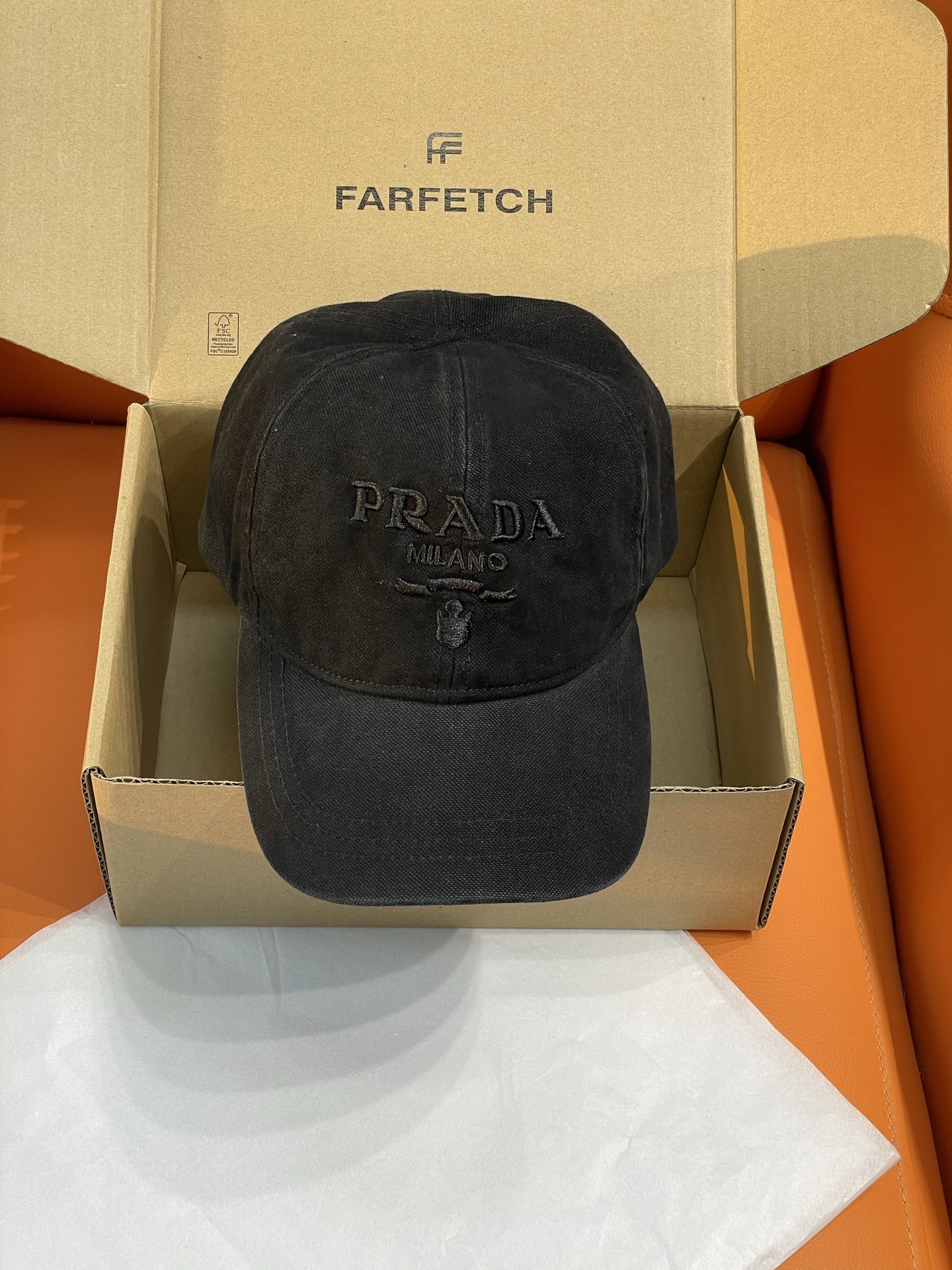 PRADA Burgundy Canvas Baseball Cap #382807