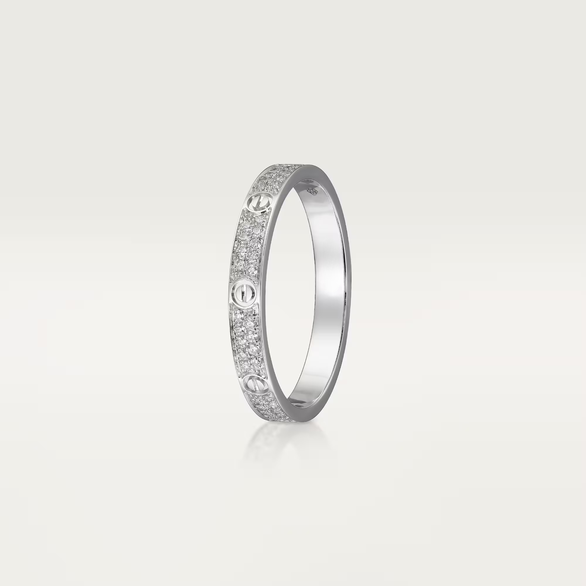 Carty Love Stardust Ring ,White Gold ,Full Pave Moissanite,Small Model