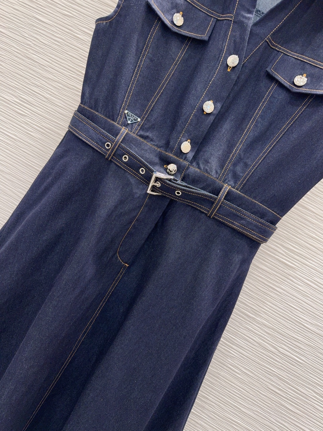 [TOP] PRADA Denim Dress - Navy Blue