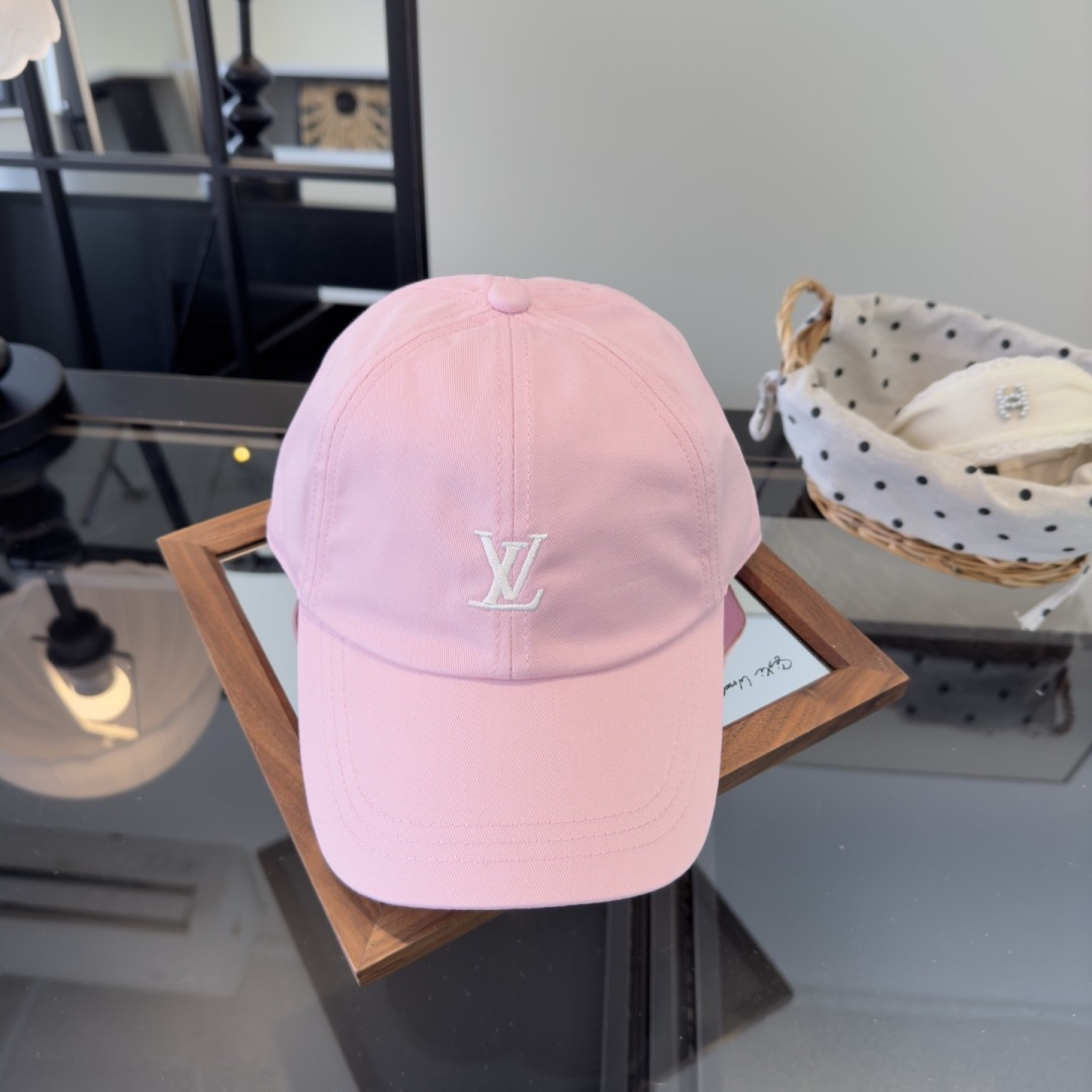 [TOP] Louis Vuitton LV Baseball Cap - Pink - 711 Luxury