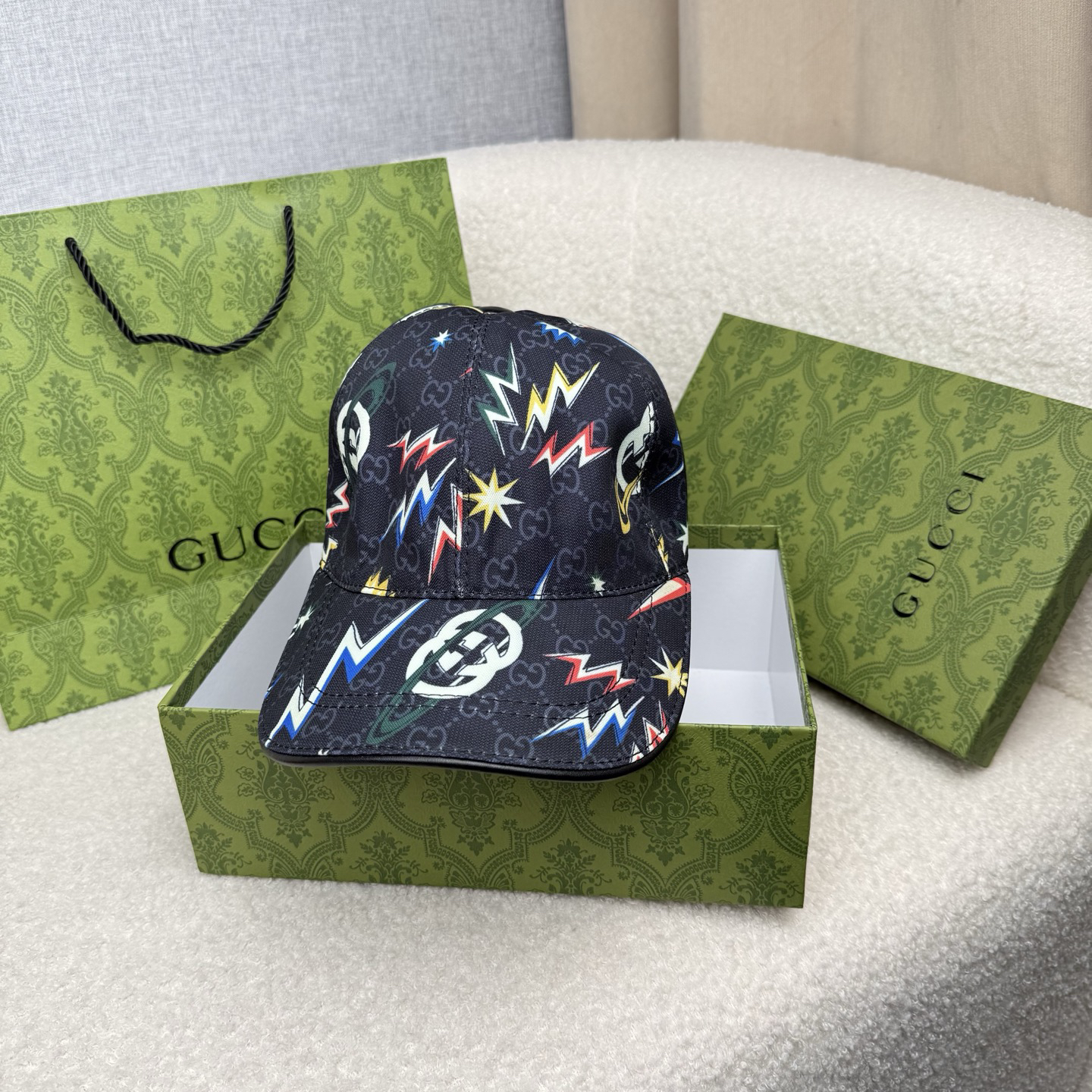 [TOP] GUCCI Baseball Hat - Black - 711 Luxury