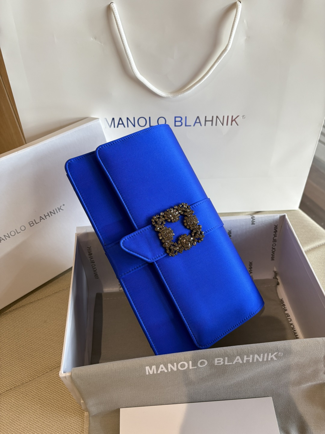 [TOP] MANOLO BLAHNIK Bag 12*24*6cm - Blue - 711 Luxury
