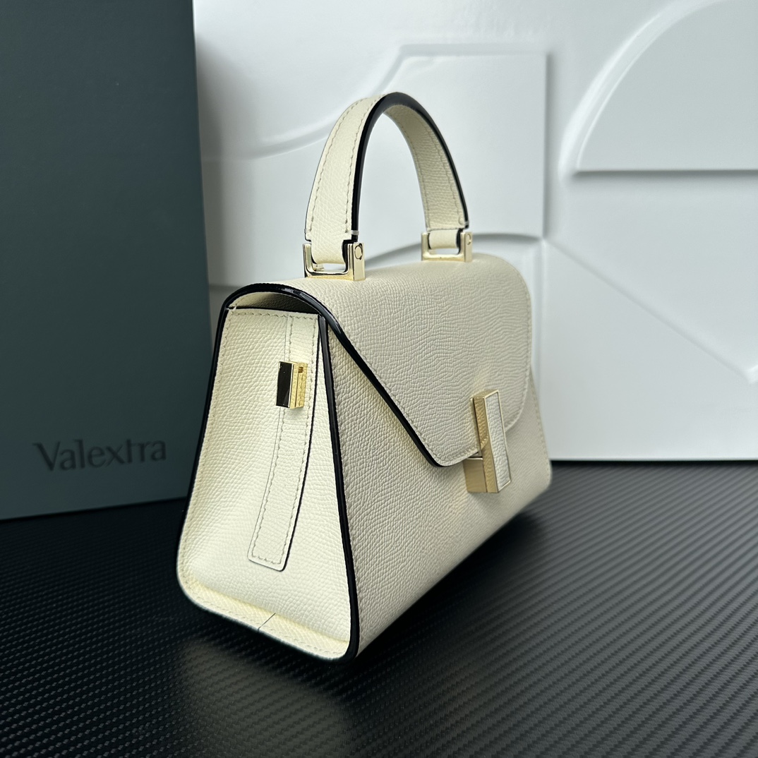 [TOP] VALEXTRA lside Bag 19.5x14x9.5cm - White - 711 Luxury