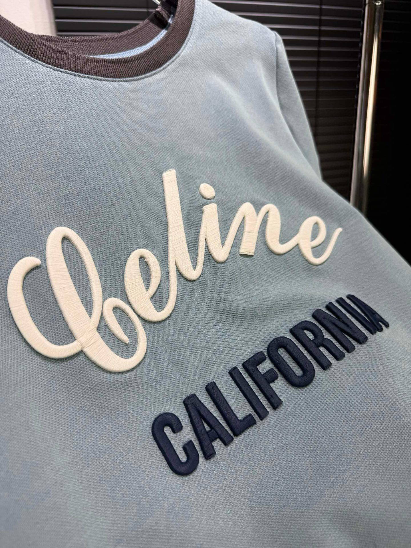 [TOP] CELINE Short-Sleeve Crew Neck T-Shirt - Gray