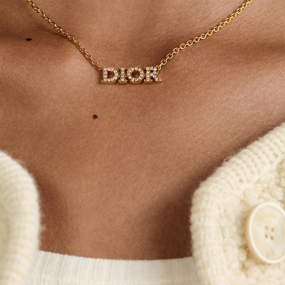 Dior gold Jewelry DIOR Dior evolution Necklace Gold-Finish Metal and Silver-Tone Crystals View 2 | Nigo Office