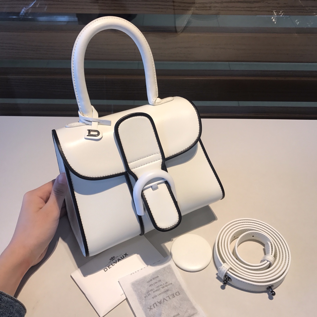 [TOP] Delvaux Brillant Bag Box Leather 20cm - White - 711 Luxury