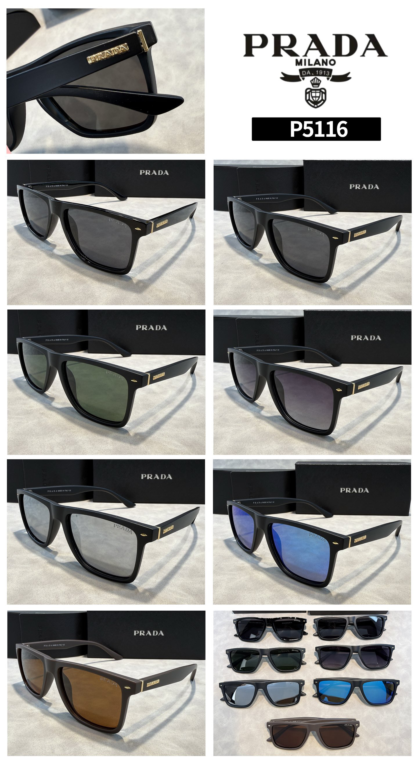 [TOP] PRADA Sunglasses - 7 Colors - 711 Luxury