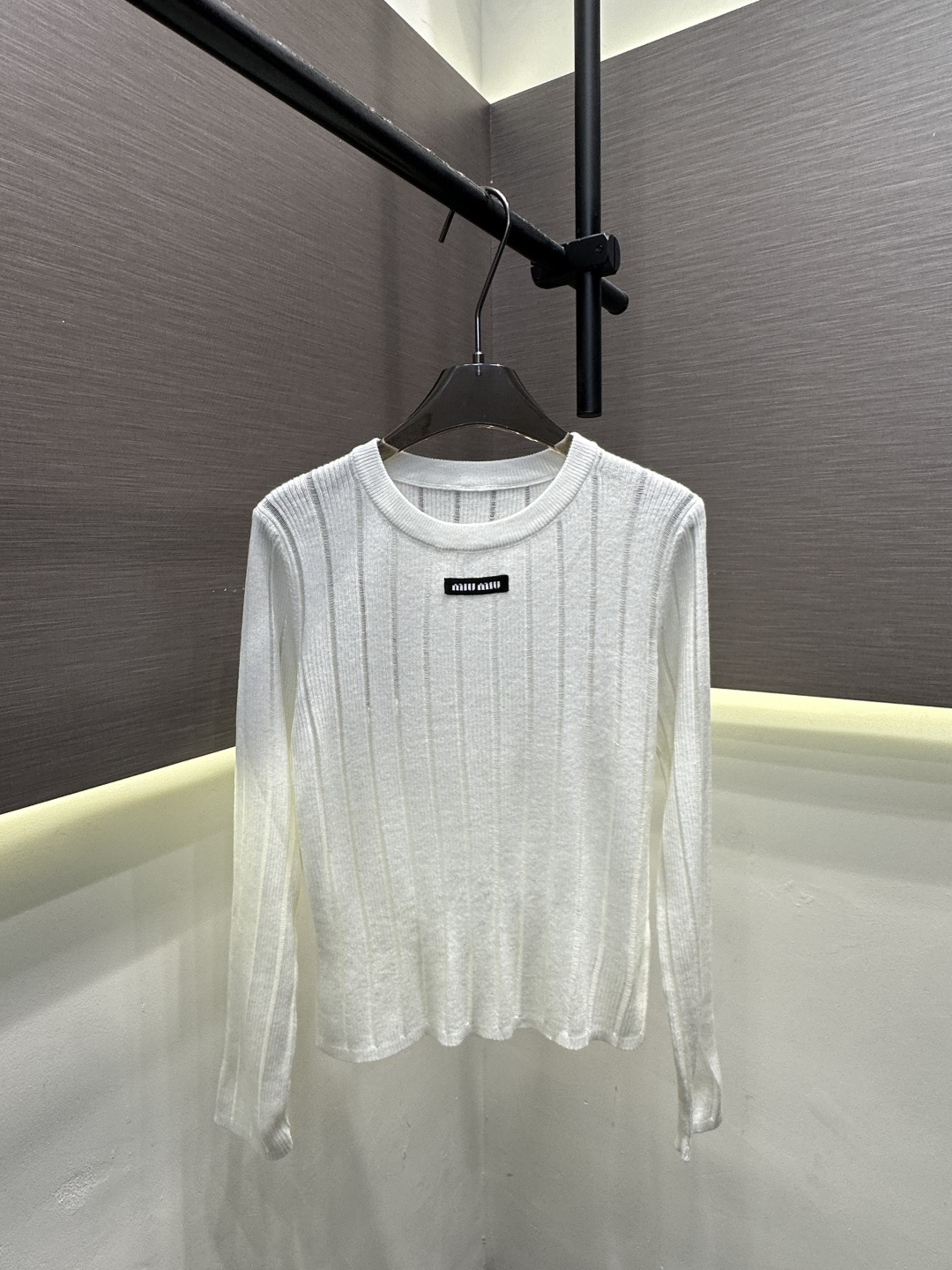 [TOP] Miu Miu Knitted Long-sleeved Shirt - 3 Colors - 711 Luxury