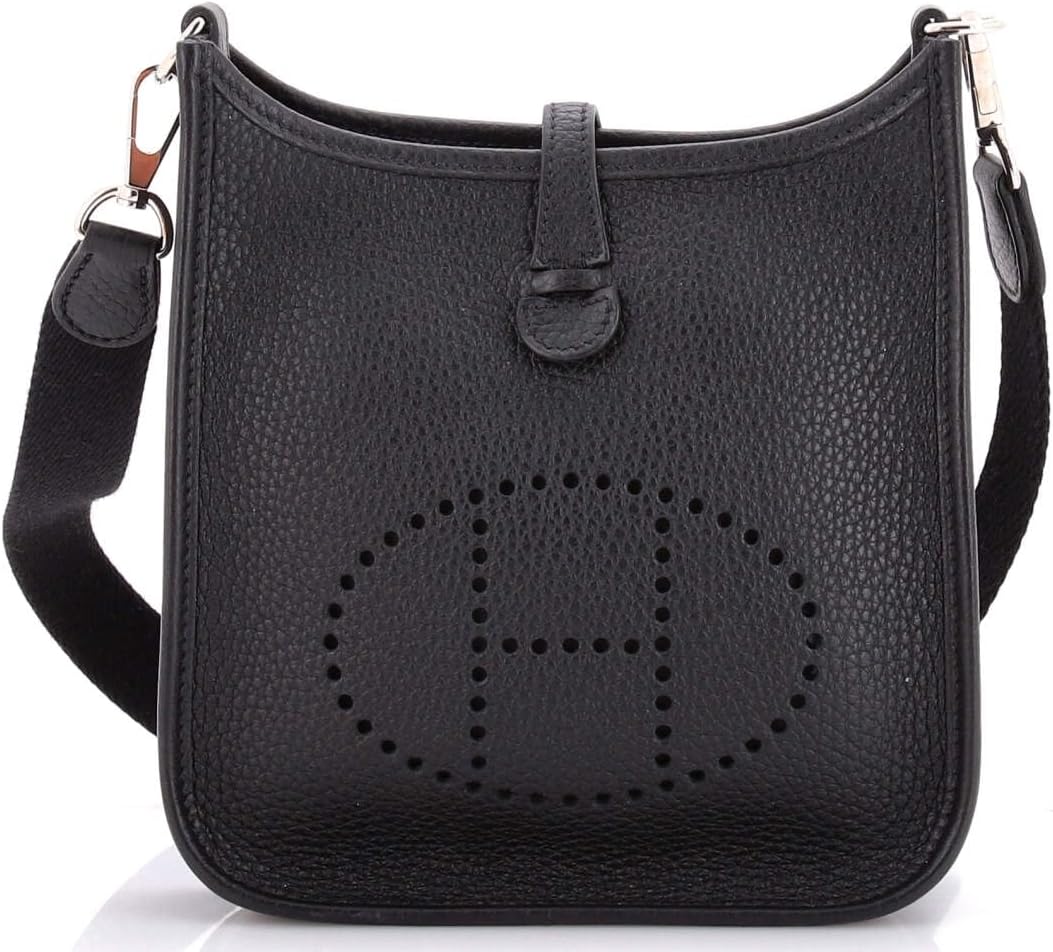 Hermès, Pre-Loved Evelyne Bag Gen III Clemence TPM, Noir