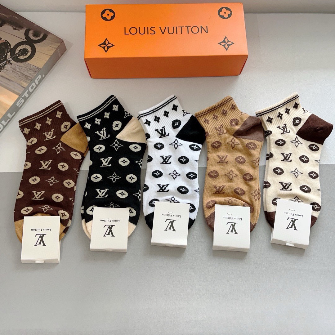 [TOP] Louis Vuitton Socks - 5 Pieces as a Set - 711 Luxury