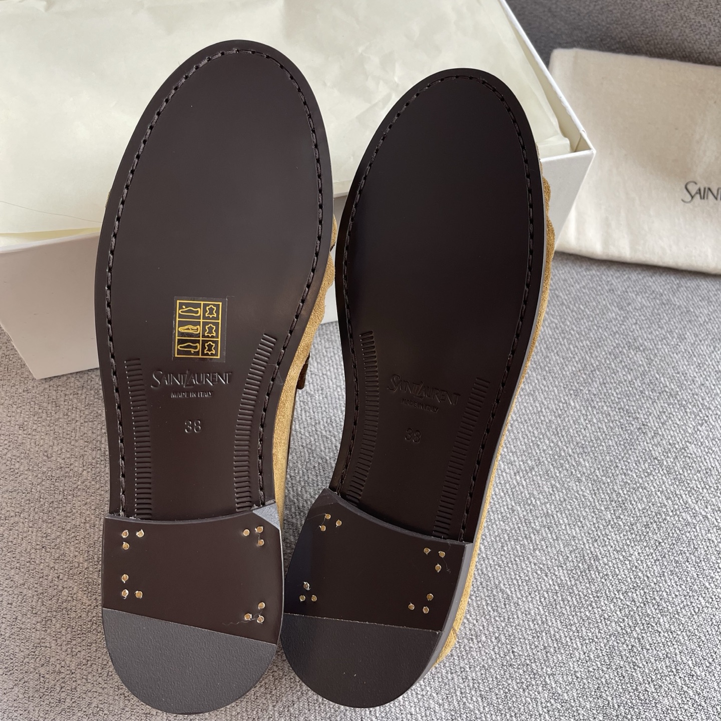 Saint Laurent Shoes Saint Laurent Women's Autumn/Winter Fashion Casual Sheepskin Suede Round Toe Slip On Flat Loafers Casual