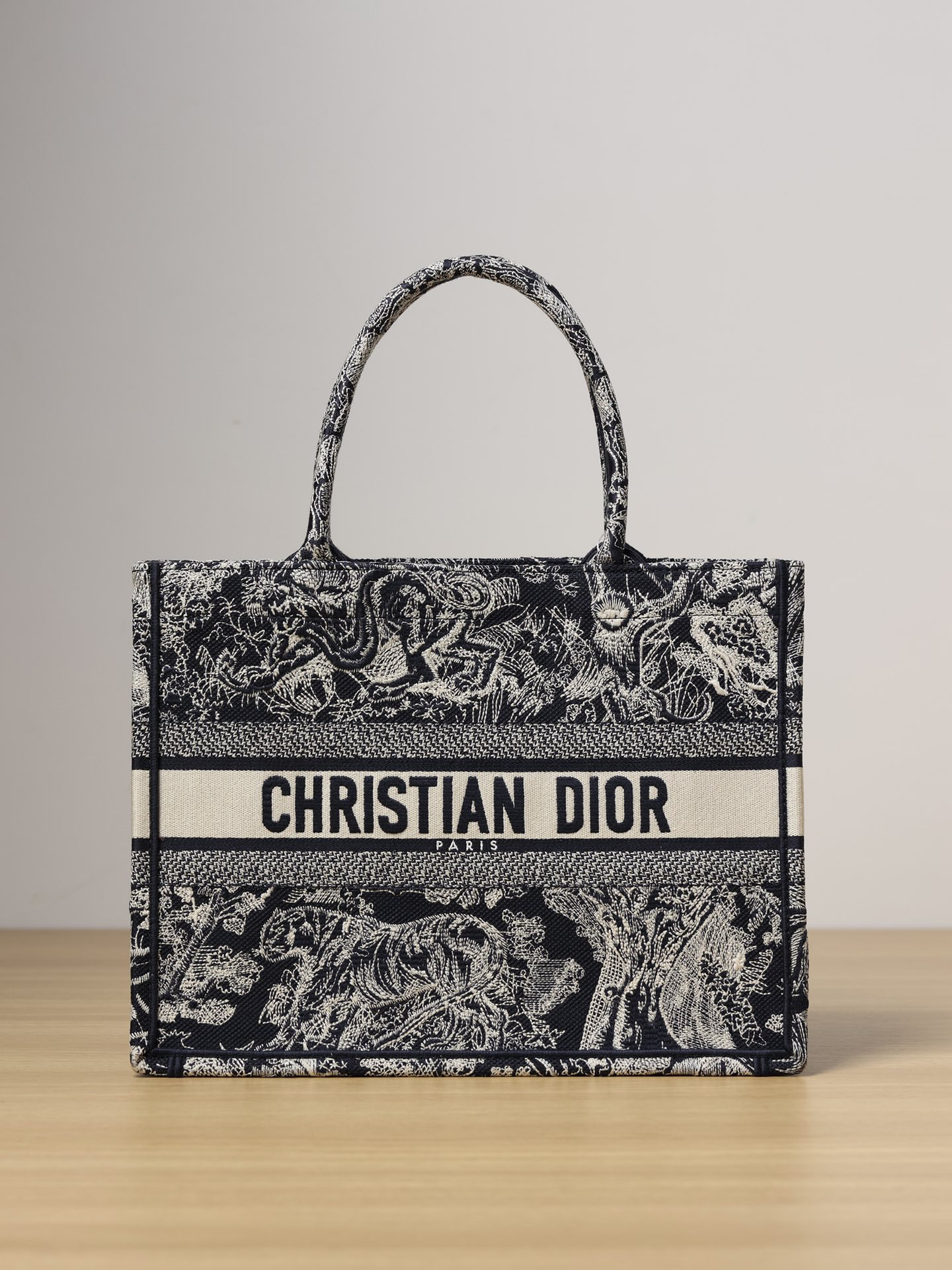 [TOP] Christian Dior Book Tote Bag 36.5x28x17.5cm - Navy Blue - 711 Luxury