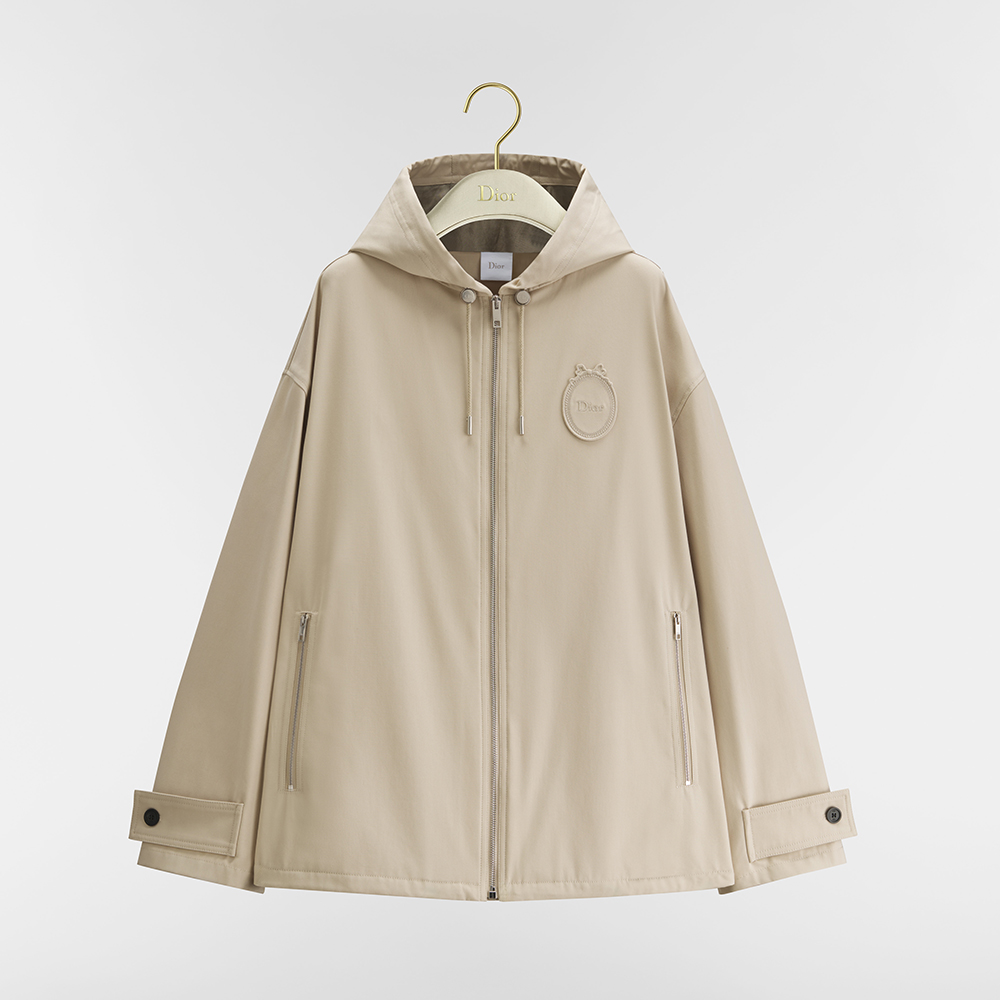 Dior blue Clothing DIOR Dior Médaillon Embroidered Anorak Navy Blue Cotton and Silk Gabardine #388869 View 2 | Nigo Office