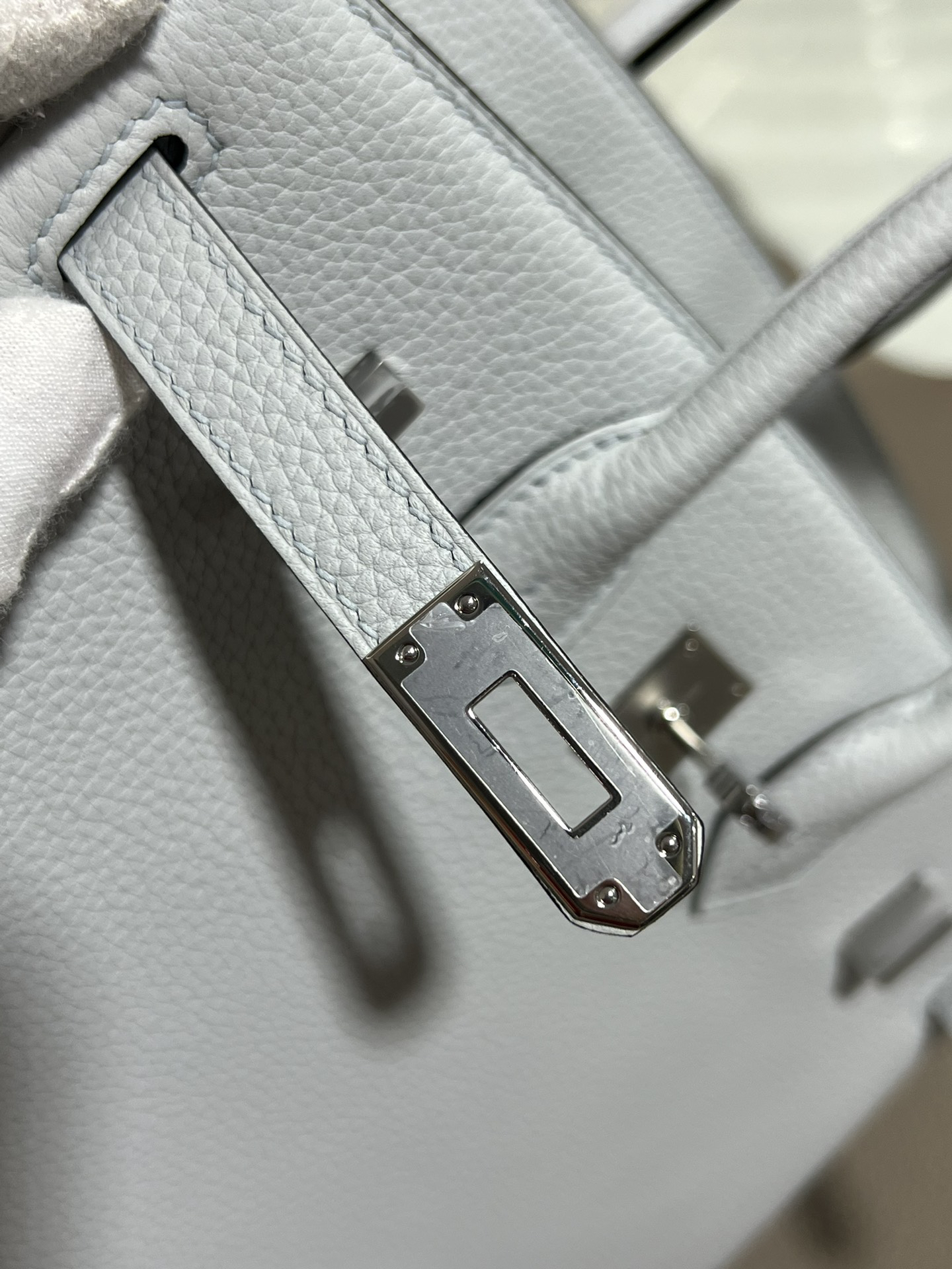 [TOP] HERMES Birkin Togo 25cm - Bleu Pale & SHW