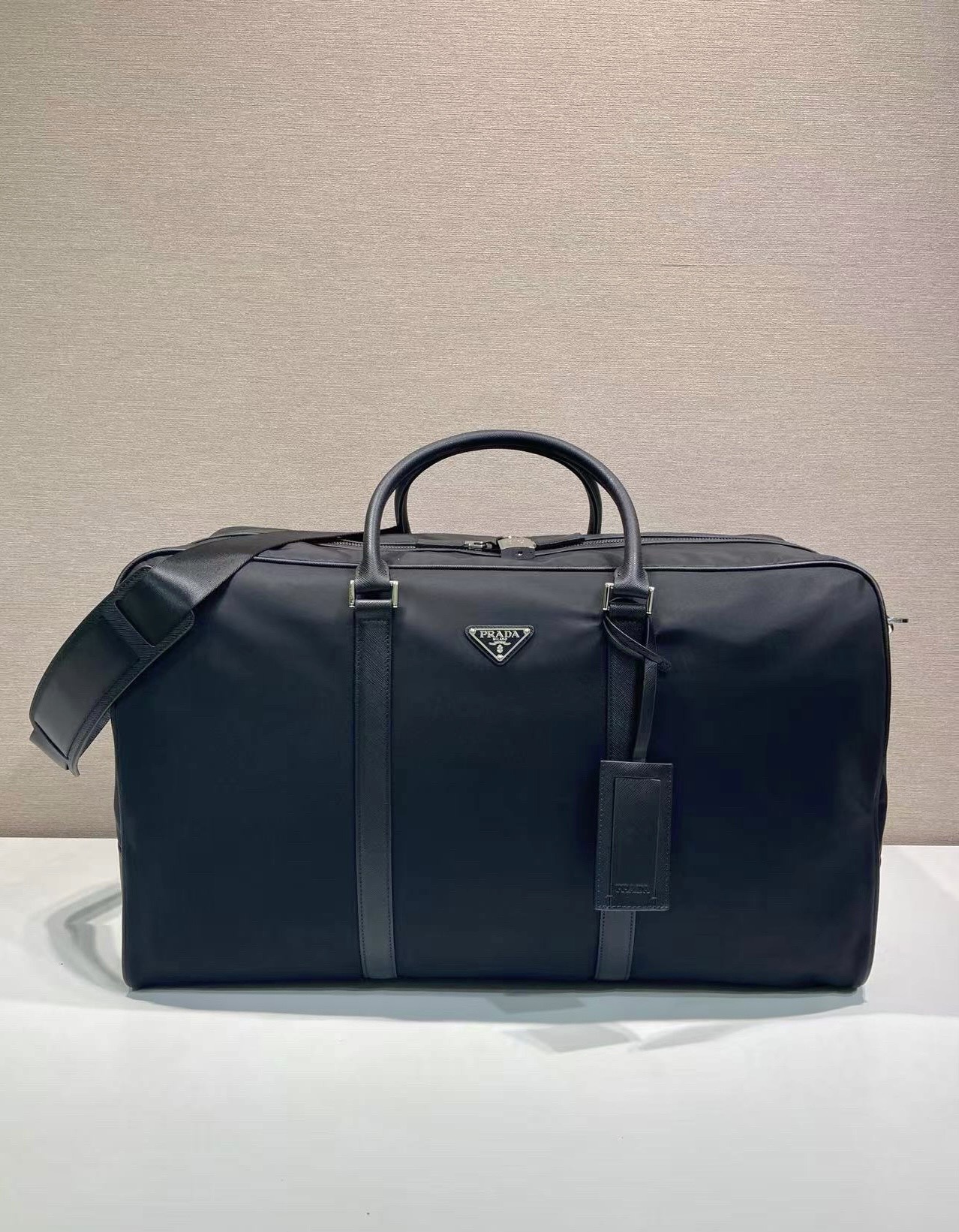 [TOP] PRADA Re-Nylon Travel Bag 55x33x27cm - Black - 711 Luxury