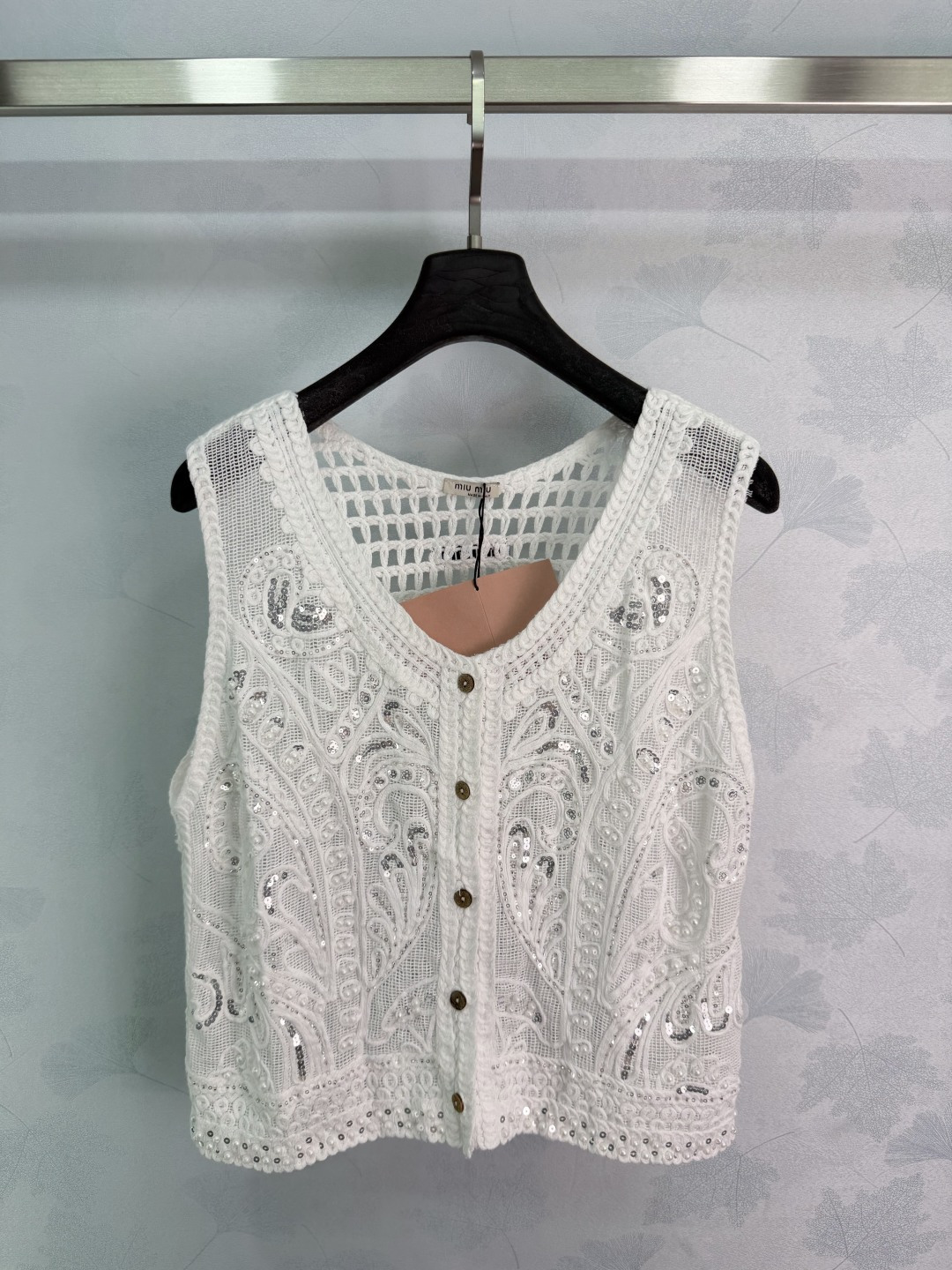 [TOP] Miu Miu Vest - White - 711 Luxury