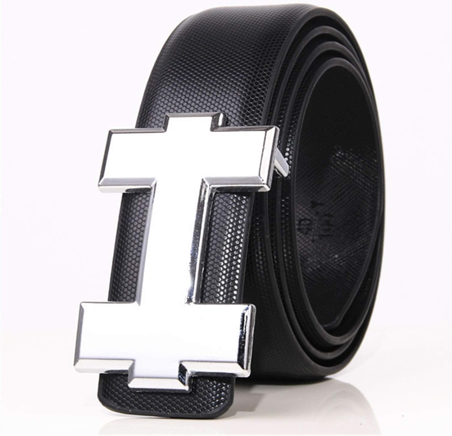 JIEERCUN Women's & Men's Belts - H Buckle, Personalized Letter Belts - Fashionable & Exquisite (110x3.3 cm, Orange)