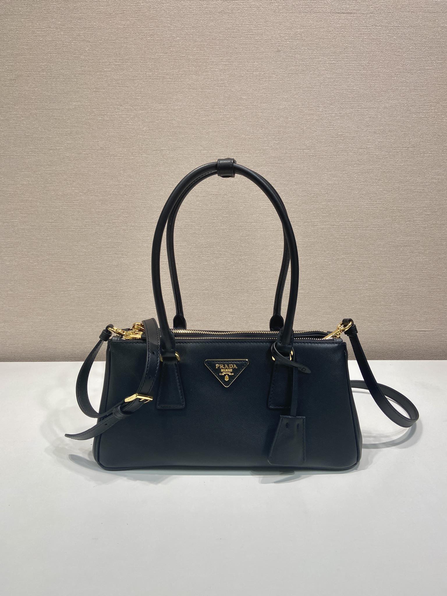 [TOP] PRADA Galleria Bag 28x14x10.5cm - Black - 711 Luxury