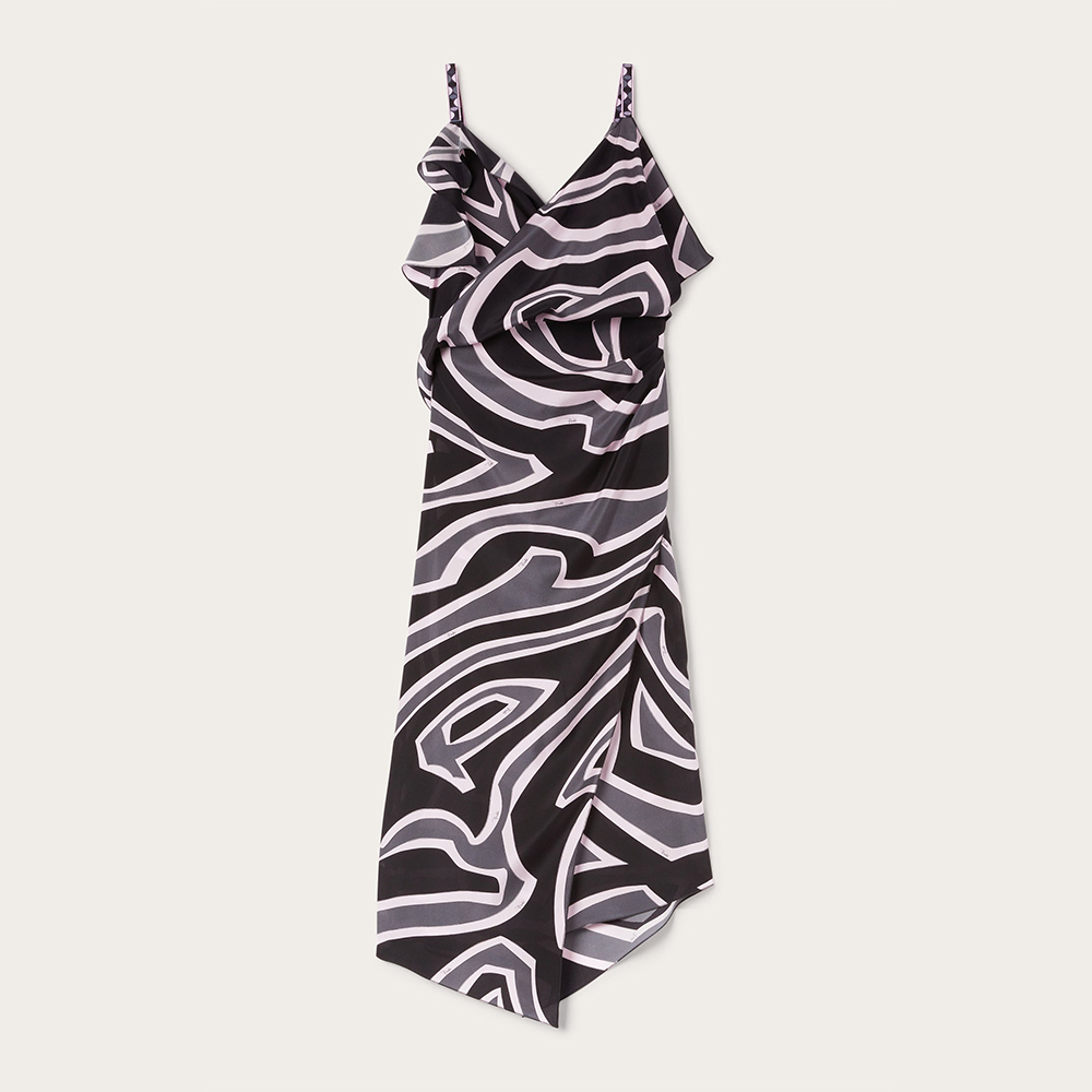 PUCCI Labirinto Print Asymmetrical Dress #385799