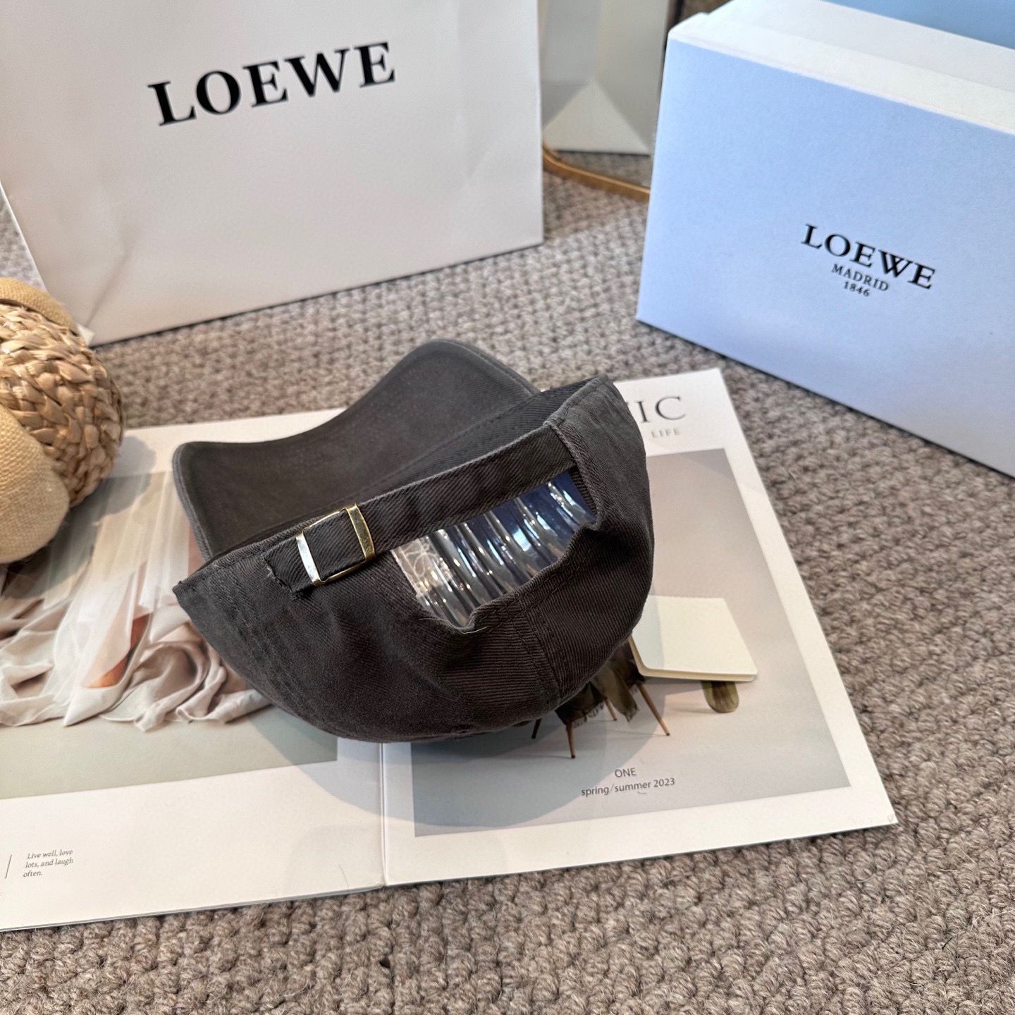 [TOP] LOEWE Baseball Cap - Grey - 711 Luxury