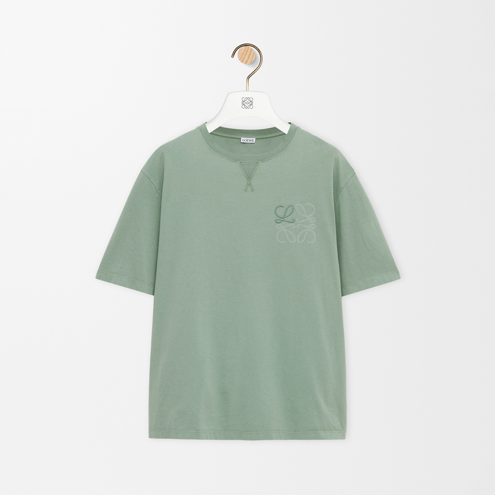 Loewe Loose Fit T-shirt in Cotton Blue #384840