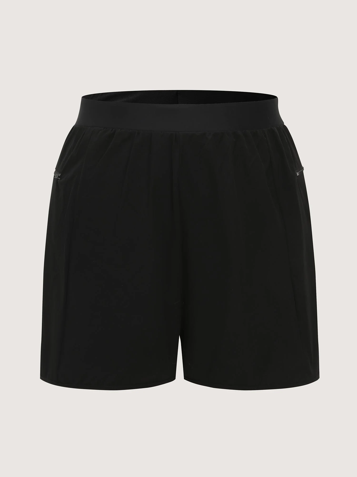 Wide Waistband Pockets Swim Bottoms