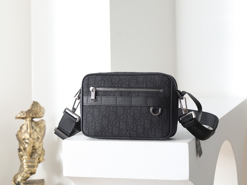 [TOP] Christian Dior Men's Safari Messenger Bag 22 x 15 x 6  cm - Black - 711 Luxury