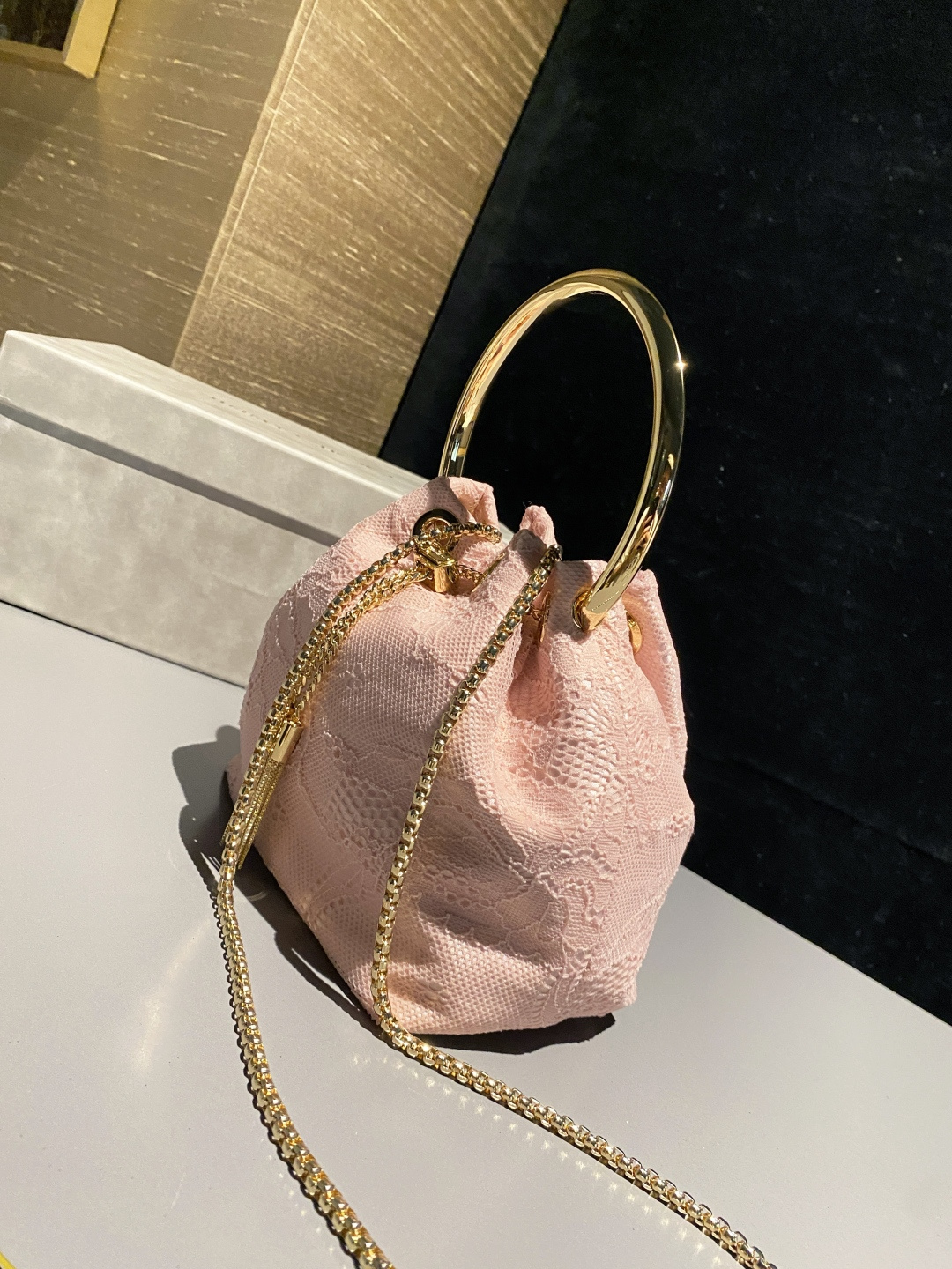 [TOP] JIMMY CHOO Bon Bon Bag 16x15x9.5cm - Pink - 711 Luxury