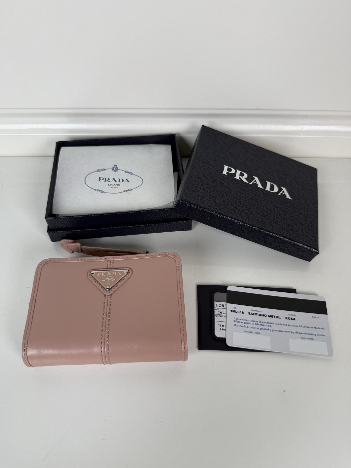 [TOP] PRADA Short Wallet 12 x 8cm - Pink - 711 Luxury