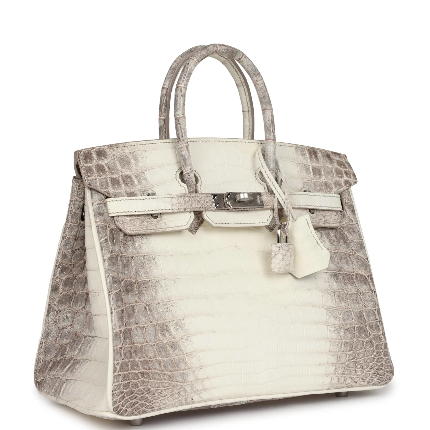 Hermes Birkin 25 Himalaya Niloticus Crocodile Palladium Hardware