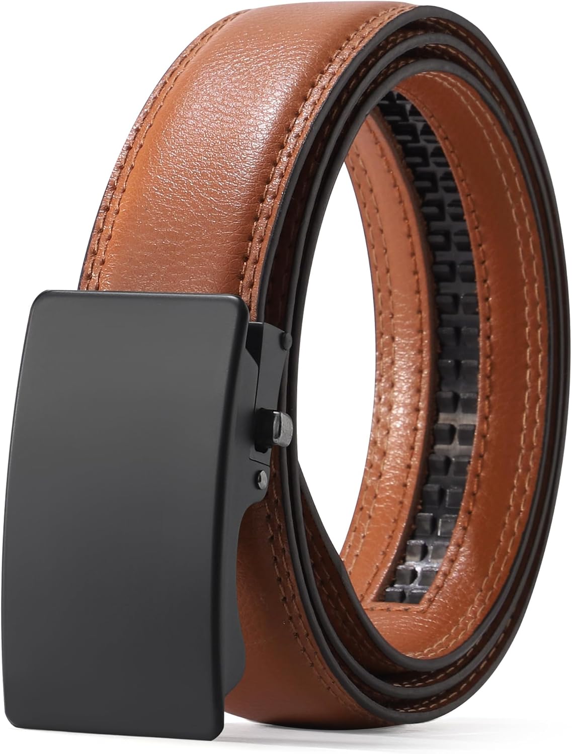 AWAYTR Ratchet Leather Belt for Men - Genuine Leather Black and Brown Belt for Dress Casual Pants